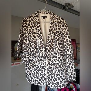 Ann Taylor Animal Print Knit Blazer